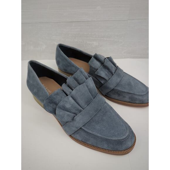 Poor La Victoire Shoes - Poor La Victoire Tenley Blue Gray Suede Loafers 9.5 UK 40